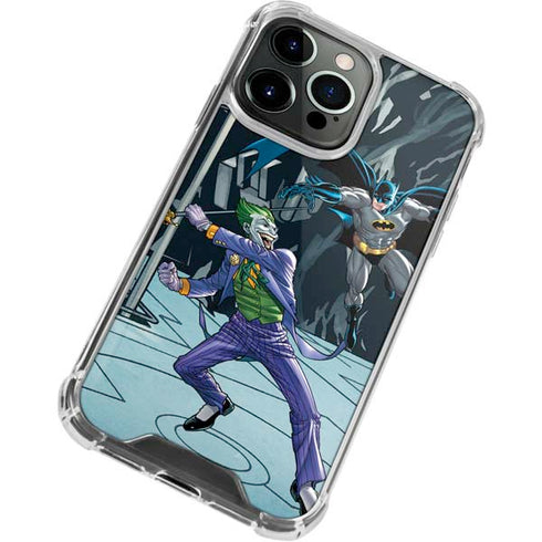 DC Comics The Joker vs Batman Art iPhone 14 Pro Clear Case